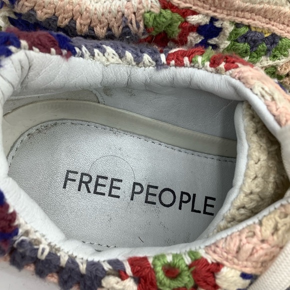 Free People Catch Me If You Can Colorful Crochet Women's Sneakers - Picture 4 of 8